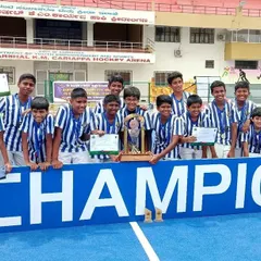 Champions! The SJBHS U-14 team celebrates their win of the Eric Vaz Memorial Trophy. We focus on building a strong foundation of skills that leads to results like this.