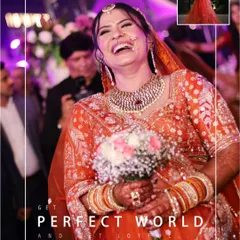 This layout captures the bride's infectious laughter, a perfect candid moment to feature prominently in your wedding storybook.