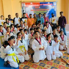 The proudest moments for a coach. My students are showcasing their hard earned medals after our academy won the first team trophy at the 16th South District Taekwondo Championship. Results like this come from dedication.