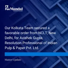 We are pleased to share a significant victory where our Kolkata team secured a favorable order from the NCLT, New Delhi. This outcome in a complex insolvency matter for a Resolution Professional demonstrates our deep expertise in navigating the Insolvency and Bankruptcy Code and representing clients before specialized tribunals.