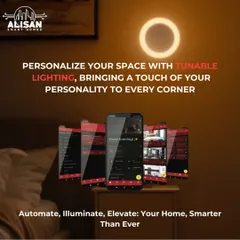 Personalize your space with my tunable lighting solutions. The Alisan app gives you the power to automate, illuminate, and elevate your home, bringing a touch of your personality to every corner.