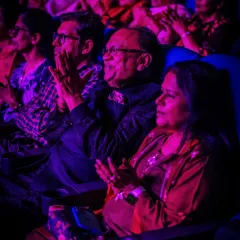 The beautiful audience at our 'Sukoon' event, their faces lit with smiles. This was more than a concert; it was an evening of love, devotion, and togetherness.