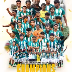 Back to back champions. Our U-21 boys team celebrates winning the KSFA Youth Premier League for the second consecutive year, finishing the entire season unbeaten.
