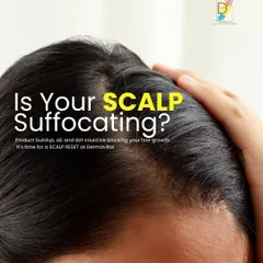 Is your scalp suffocating? Product residue, oil, and environmental dirt can block hair follicles and hinder growth. My scalp reset treatment is designed to thoroughly cleanse and rejuvenate your scalp, giving your hair a fresh start.