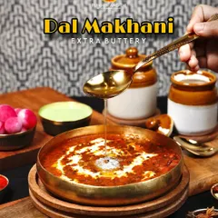 Behold, our extra buttery Dal Makhani. We slow cook it for hours to get that signature creamy texture and top it with a generous spoonful of butter because life is too short for boring dal.