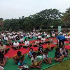 Yoga is a practice for everyone, and I love seeing families and children come together to share this experience. This image is from a large outdoor community session, with my youngest students right at the front, fully engaged in the practice. It shows that the path to wellness can be a shared, joyful journey.