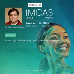 It is a privilege to be invited to speak at IMCAS Asia 2025 in Bangkok. As a member of the Scientific Board, I will be delivering several talks on topics like non-surgical rhinoplasty and representing key associations like IAAPS and FUE Asia.