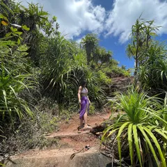 Exploring a beautiful, lush path on day one of my birthday trip. I love how getting out in nature feels like a walking meditation. It helps me clear my head and feel connected to the world around me.