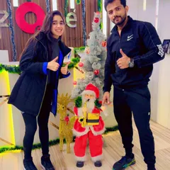 Members and trainers celebrating Christmas at our facility. We love spreading festive joy with our gym family, seen here posing by the Christmas tree.