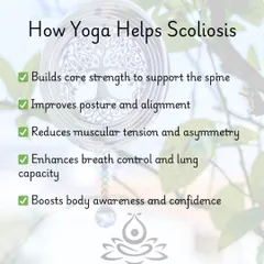 Learn how yoga specifically helps Scoliosis by building core strength to support the spine, improving posture, and reducing muscular tension and asymmetry.