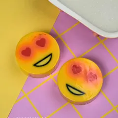 This heart-eyes emoji soap is poured with love and shaped like it too. It's a playful addition to any bathroom and makes a cute, thoughtful gift for someone special.