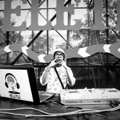 On stage at the Control Alt Delete festival. This black and white shot captures the focus right before dropping a beat for thousands of people.