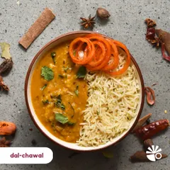 Dive deep into this bowl of comfort. My dal chawal is a simple yet deeply satisfying meal, made with yellow lentils tempered with aromatic spices and served with perfectly cooked rice.