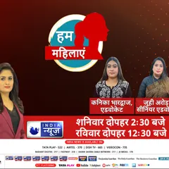 A promotional graphic for my appearance on the "Hum Mahilaein" show on India News. I am passionate about discussing and advocating for women's rights.