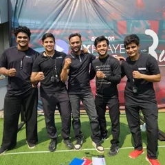 Here is our team of coaches at the Battleground India bootcamp. We were there to test over 80 top contestants from all over the country on their fitness levels. It is great to be a part of such high-level fitness events.