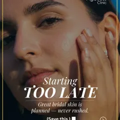 Great bridal skin is always planned and never rushed. Starting early gives us the time to properly address any concerns and build a lasting, natural glow without the pressure of last-minute fixes.