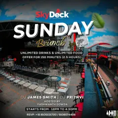 Nothing beats a Sunday Brunch with unlimited food, drinks, and chill music. Here's a look at one of my brunch sessions at SkyDeck by Sherlock's on MG Road.