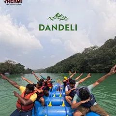 The energy on the Kali River is just unmatched! Here's one of our groups mastering the rapids during a white-water rafting session in Dandeli. We make sure everyone, from first-timers to pros, has a thrilling and safe time on the water.