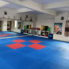 Our dojang is equipped with large mirrors, allowing students to perfect their form and technique.