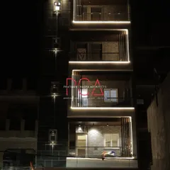 A full night view of the completed Cursive Abode residence in New Delhi. The facade lighting is designed to accentuate the architectural form, creating a beacon of modern luxury in its neighborhood.