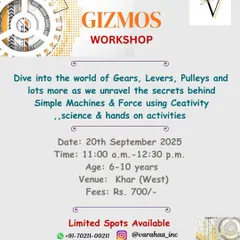 The "Ingenious Gizmos" workshop is all about the fundamentals of engineering. We explore simple machines like gears, levers, and pulleys through hands-on activities and creative building challenges.