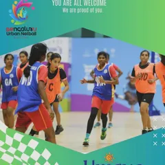 An announcement poster for the 1st Senior District Level Netball Championship, an event we proudly co-organized to promote the sport.