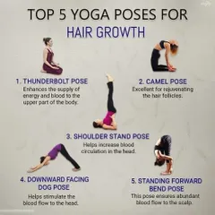 If you are experiencing hair fall, these five yoga poses can help. This guide shows you asanas like Shoulder Stand and Downward-Facing Dog that are excellent for increasing blood circulation to the head and rejuvenating hair follicles.