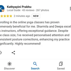 Your words mean the world to us. I am so happy to know that even in our online yoga classes, you feel the personalized attention and posture correction. This is my goal, to make sure every student feels seen and supported on their journey.