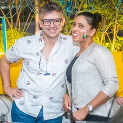 A great shot with friends at the DJ booth. The community vibe extends to every corner of our venue.