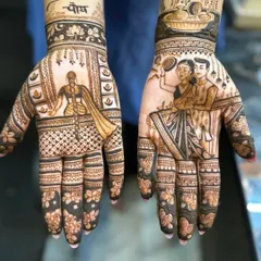 This detailed Karwa Chauth portrait design is one of my signature styles. I take great care to capture the essence of the moment, making it a memorable part of your celebration.