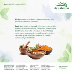 We are here to debunk common myths about Ayurveda. Contrary to the belief that it is slow, many Ayurvedic remedies can offer quick relief for both minor and chronic conditions, providing long-term benefits without side effects.