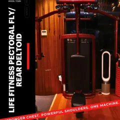 The versatile Life Fitness Pectoral Fly and Rear Deltoid machine. This single station allows you to train opposing muscle groups, helping you build a sculpted chest and strong upper back.