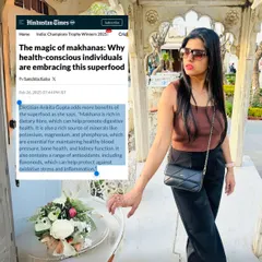 Excited to share my insights on the magic of makhana (fox nuts) featured in the Hindustan Times. I explain why this superfood is a powerhouse of protein, fiber, and antioxidants.