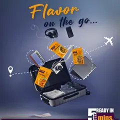 This image shows exactly what my food is for. Your suitcase can have everything you need for your trip, and my lightweight meal packets fit right in without adding stress. Flavor on the go is now simple.