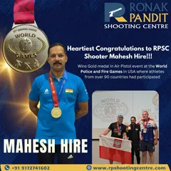 We congratulate our shooter Mahesh Hire for winning a spectacular Gold Medal in the Air Pistol event at the World Police and Fire Games in the USA. His victory against competitors from over 90 countries showcases that dedication and precision know no age or bounds.
