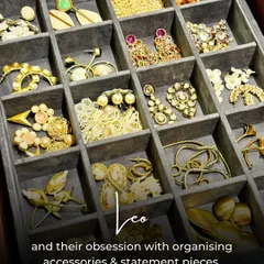 A Leo's dream: a dedicated drawer for statement accessories and jewelry, with each piece given its own compartment to shine.