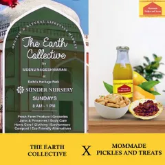 Here is another invitation to visit us at the market. You can see a glimpse of my mango pickle and other treats that I bring along for everyone to try and buy.