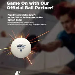 We are proud to announce XIOM as our Official Ball Partner. Their high-quality, ITTF-approved balls bring precision and consistency to every match in the Spinart Series.