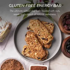 The ultimate school-day fuel. My gluten-free Energy Bar is loaded with nuts, seeds, and a touch of natural sweetness to keep kids focused and energized.