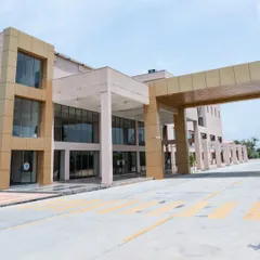 The entrance of a school is the gateway to its community. We designed this modern, impactful entrance for Konark Academy, featuring a strong architectural form with clean lines and a glass facade that signals a forward-thinking educational environment.