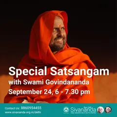 We were honored to host a special satsang with Swami Govindananda. These events are a cherished opportunity for our community to receive guidance and inspiration directly from senior Swamis.