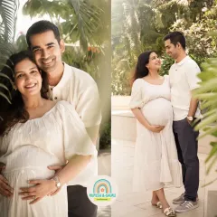 This collage shows the variety we can capture even within a single in-home lifestyle shoot, from loving couple portraits to beautiful individual shots of the mom-to-be.