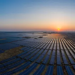 The sun sets over our 50.7 MWp open-access solar project in Gadag, Karnataka. This plant, co-located at our existing Project Veera site, utilizes state-of-the-art technology to deliver green energy and advance the sustainability goals of our clients in the region.