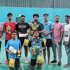 A final group shot of the top teams from our 3rd edition of the Badminton Double Trouble tournament.