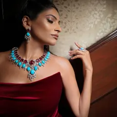 My passion is capturing the essence of luxury, especially in fine jewellery photography. This portrait for Farah Khan Ali demonstrates my meticulous approach to lighting and detail, ensuring every facet of the piece tells a story of elegance and craftsmanship.