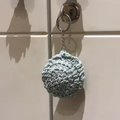 From a flat circle to a 3D ball. This student used the magic circle and single crochet stitches to create a cute little keychain. It's amazing what you can make with a few basic skills.