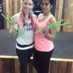 I am a certified Pound Pro Instructor, bringing a different kind of fitness party to you. This is a rockout workout where we become the music using lightly weighted drumsticks. It’s an amazing way to unleash your inner rockstar.