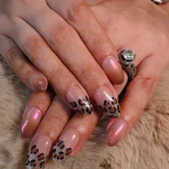 A fun and edgy take on animal print, with a chrome leopard print design.