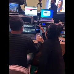 Managing the teleprompter and presentation cues from the console at the Autodesk Summit. We provide seamless technical support to ensure speakers can deliver their message with confidence.