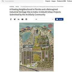 Another feature on ArchDaily showcasing the master plan illustration for the Solina Silk Factory. The plan visualizes the integration of restored buildings, new workshops, public plazas, and green spaces.